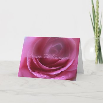 Pink Rose Jour De Mère Card by studioportosabbia at Zazzle