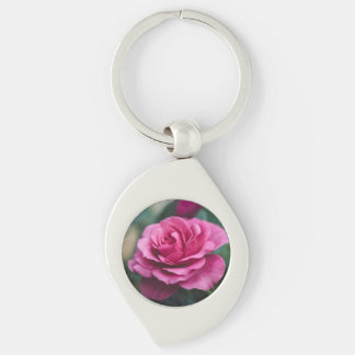 Pink Rose Keychain
