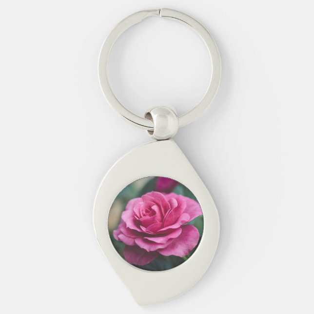 Pink Rose Keychain (Front)