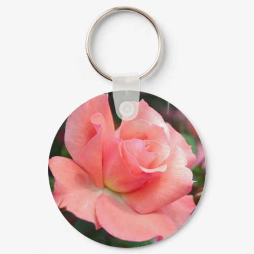Pink Rose Keychain