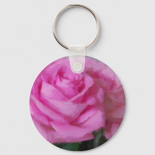 Pink Rose Keychain (Front)