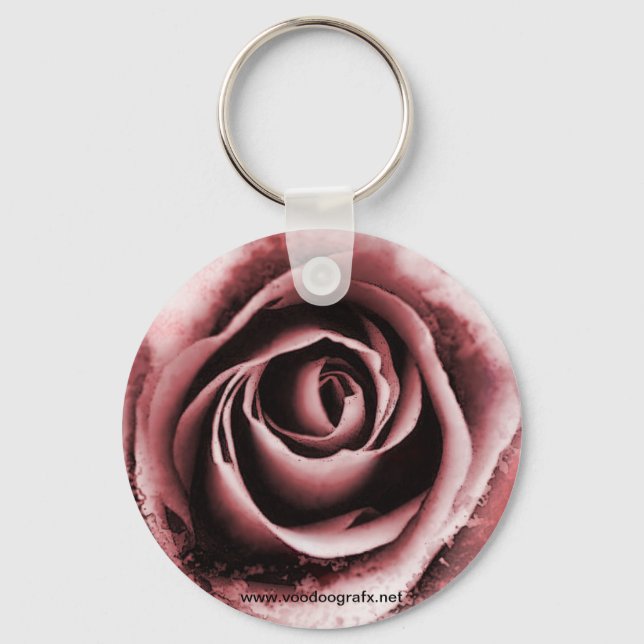 Pink Rose Keychain (Front)