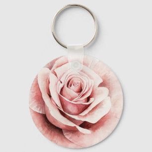 Pink Rose Keychain