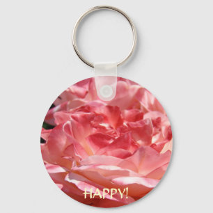 PINK ROSE KEYCHAIN Happy Rose Key Chain