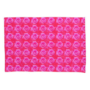 Pink Rose Kisses Pattern, Pillow Case