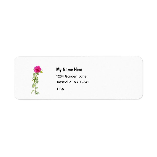 Pink Rose  Label (Front)
