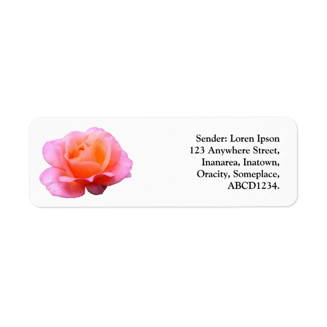Pink Rose Label (Front)