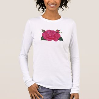 Pink rose long sleeve T-Shirt