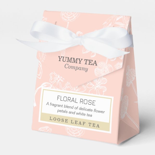 Pink Rose - Loose Leaf Tea Packaging Small Box (Front Side)