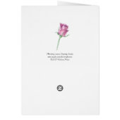 Pink Rose Love Card (Back)