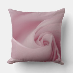 Pink Rose Macro Throw Pillow