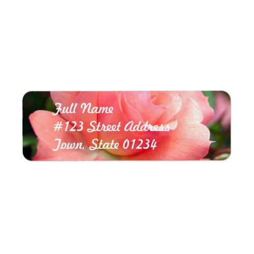 Pink Rose Mailing Label