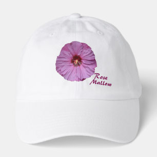 Pink Rose Mallow Flower Photographic Botanical Hat