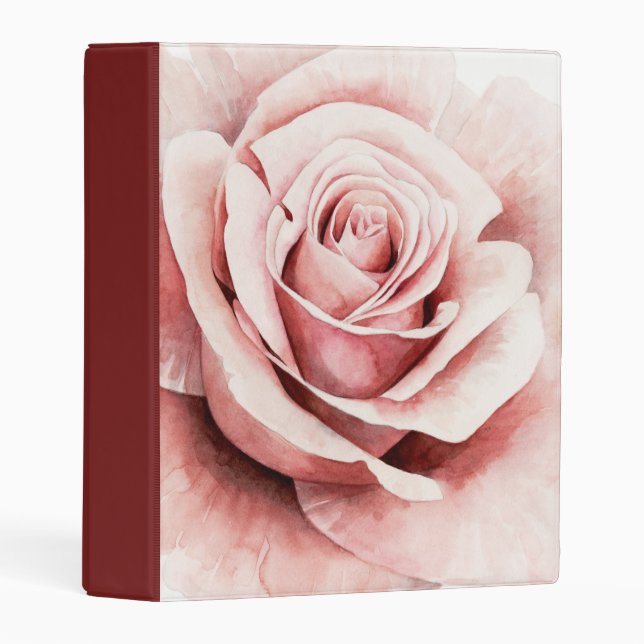 Pink Rose Mini Binder (Front/Spine)