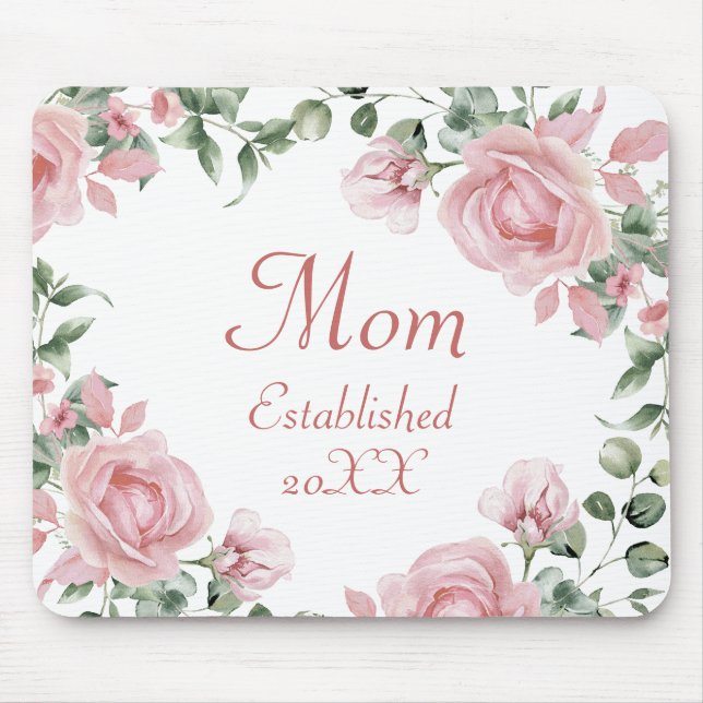Pink Rose Mom  Mouse Pad (Front)