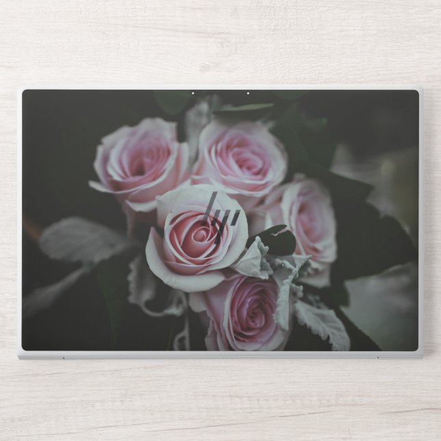 pink rose more HP laptop skin (Front)