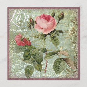 Pink Rose Mother's Day Card by daltrOndeLightSide at Zazzle