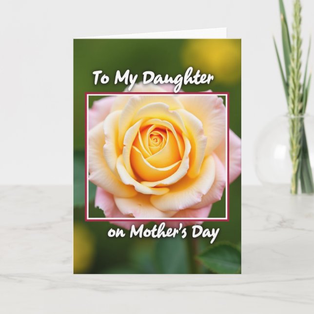 Pink Rose Mothers Love Card (Front)