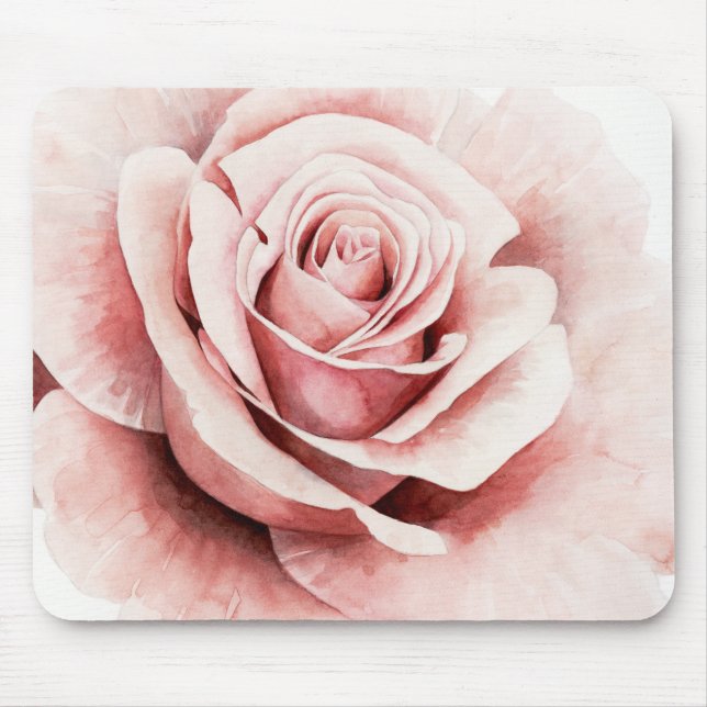 Pink Rose Mouse Pad (Front)