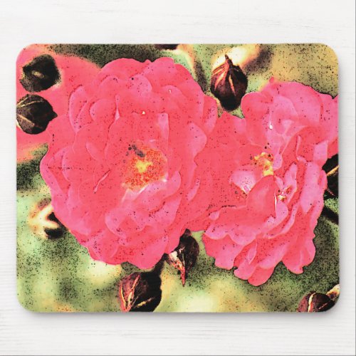 Pink Rose Mouse Pad