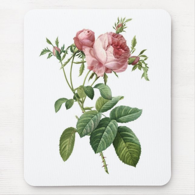 Pink Rose Mouse Pad (Front)