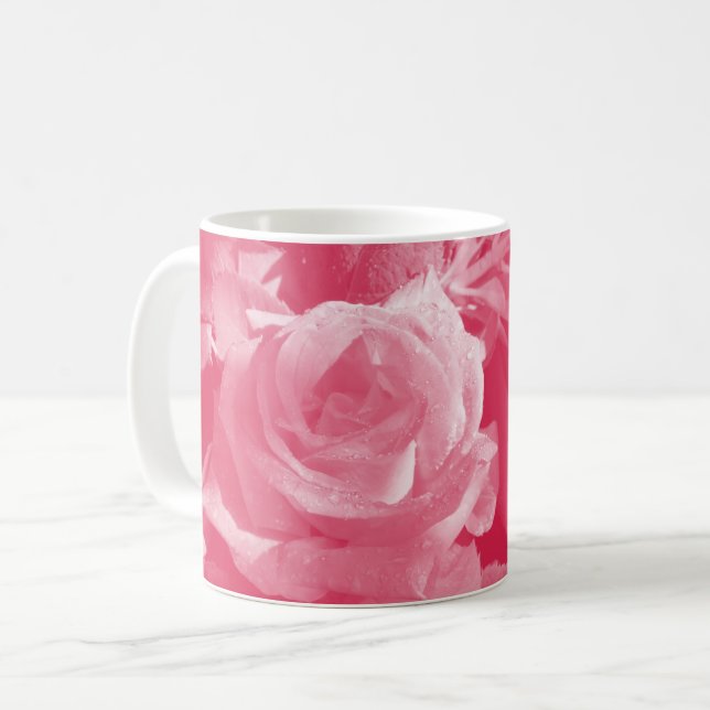 Pink Rose Mug (Front Left)