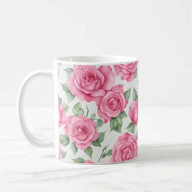 Pink Rose Mug (Left)