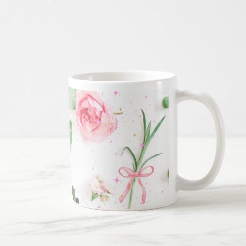 Pink rose mug