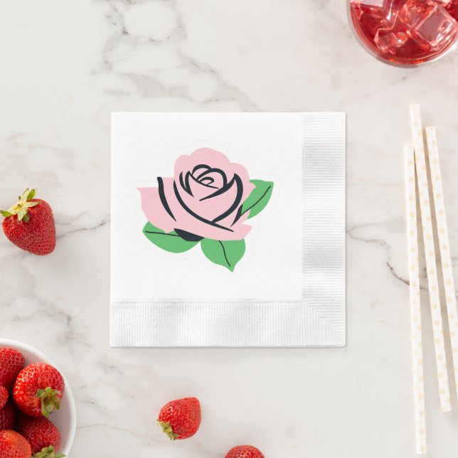 Pink Rose Napkins (Insitu)
