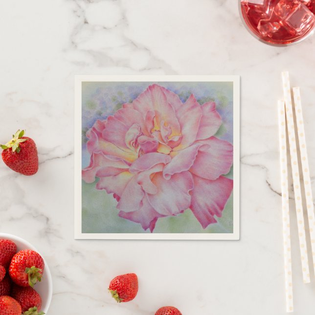 Pink Rose Napkins (Insitu)