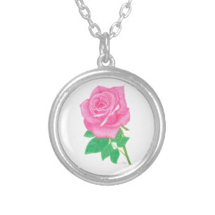 Pink Rose Necklace