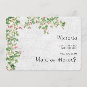 Pink Rose Old Wall Vintage Style Journal Wedding Menu