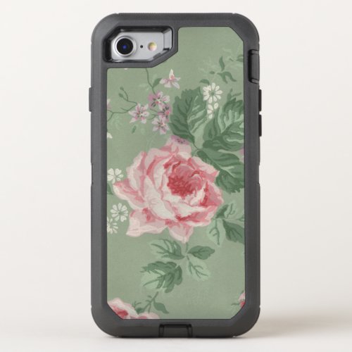 Pink Rose OtterBox Defender iPhone SE87 Case