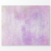 Pink Rose Paint Blush White Lilac Linen Watercolor Wrapping Paper (Flat)