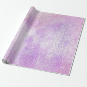 Pink Rose Paint Blush White Lilac Linen Watercolor Wrapping Paper (Unrolled)