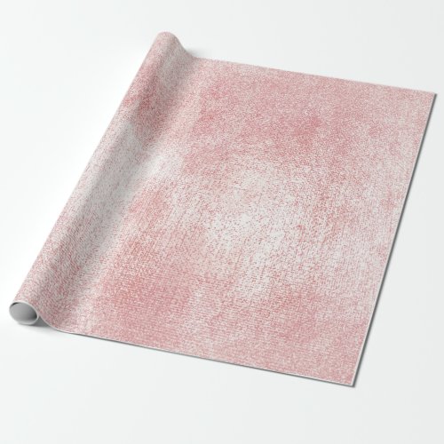 Pink Rose Paint Blush White Shiny Glass Watercolor Wrapping Paper