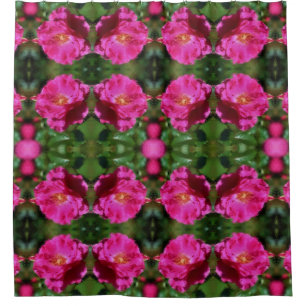 Pink Rose Painting Flower Art Pattern Shower Curtain