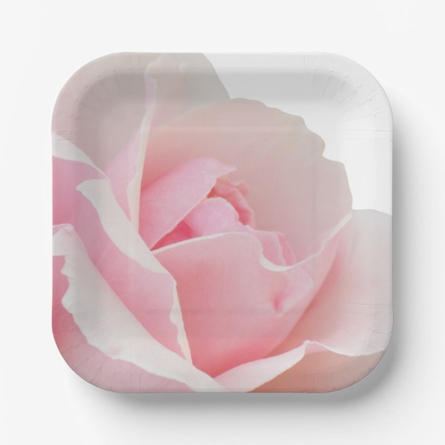 Pink rose paper plates (Front)