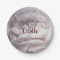 Pink Rose Paper Plates, 65th Wedding Anniversary