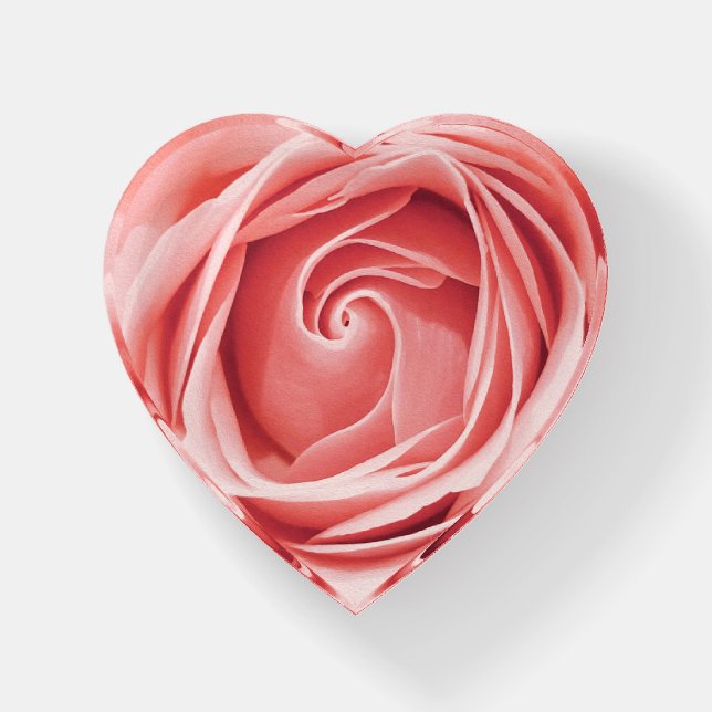 Pink rose paperweight (Front)