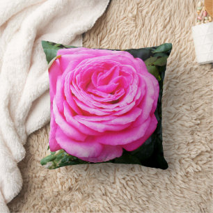 Pink Rose Passion, Throw Pillow