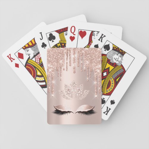 Pink Rose Pastel Spark Lotus Diamond Casino Playing Cards