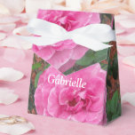 Pink Rose Pattern Favor Boxes