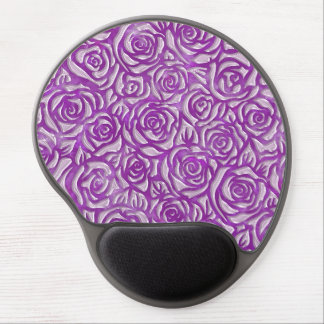 Pink Rose Pattern Gel Mouse Pad