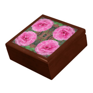 Pink Rose Pattern Jewelry Box