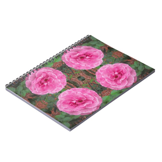 Pink Rose Pattern Notebook (Left Side)