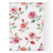 Pink Rose Pattern, soft color, Cards (Inside (Left))