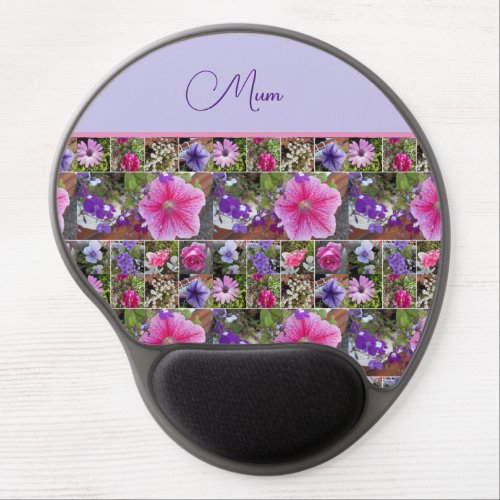 Pink Rose Penunia Daisy Flowers Floral Mothers Day Gel Mouse Pad