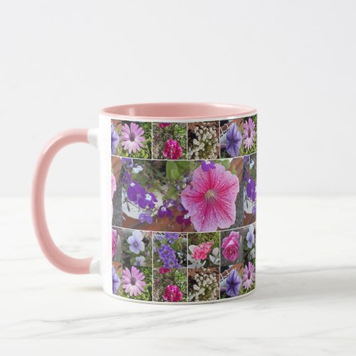 Pink Rose Penunia Daisy Flowers Floral Mothers Day Mug