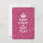 Pink Rose Personalized KEEP CALM AND Your Text (Front)
